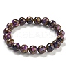 Round Synthetic Gold Clinquant Stone Stretch Bracekets G-P549-02A-05-2