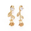 Brass Micro Pave Clear Cubic Zirconia Pendants KK-S360-150-NR-1