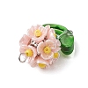 Glass Seed Beaded Flower Pendants X1-PALLOY-MZ00521-01-4