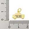 Rack Plating Brass Micro Pave Cubic Zirconia Pendants KK-U021-05G-3