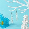 Natural Quartz Crystal Chip Beads Dangle Earrings EJEW-JE04649-06-2