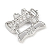Brass Micro Pave Clear Cubic Zirconia Pendants LS-KK-L238-20P-2