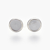 Tarnish Resistant Eco-Friendly 316 Surgical Stainless Steel Stud Earring Settings LS-STAS-F181-01P-8mm-1