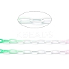 Eco-friendly Spray Painted Handmade Brass Paperclip Chains KK-J276-18-P17-2