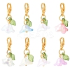 8Pcs 8 Colors Flower Acrylic Pendant Decorations HJEW-FS00034-04-1