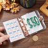 3-Ring 4 Inch PVC Mini Binder Savings Challenge DIY-WH0430-204B-3