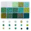 180G 15 Styles Glass Seed Beads SEED-HY0001-39-1