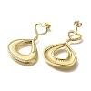 Rack Plating Brass Micro Pave Clear Cubic Zirconia Stud Earrings EJEW-U011-04G-2