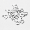 Anti-Tarnish Rhodium Plated 925 Sterling Silver Spring Ring Clasps LS-STER-K167-076A-P-1