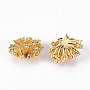 Brass Micro Pave Clear Cubic Zirconia Pendants X-ZIRC-S068-038-NF-2