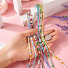 7 Strands 7 Colors Electroplate Glass Beads Strands GLAA-TA0001-72-7