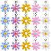 50Pcs 5 Colors Opaque Resin Pendants RESI-SC0036-55-1