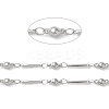 304 Stainless Steel Faceted Rectangle Link Chains CHS-E012-03P-2