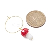 Handmade Lampwork Mushroom Wine Glass Charm AJEW-JO00216-5