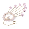 Glass Star Pendant Decorations HJEW-JM01247-03-4