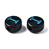 Opaque Black Acrylic Beads MACR-Q242-009B-4