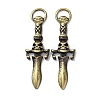 Tibetan Style Brass Pendants KK-M284-21AB-1