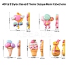 40Pcs 5 Styles Dessert Theme Opaque Resin Cabochons RESI-CJ0003-03-2