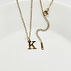 304 Stainless Steel Letter Pendant Necklaces NJEW-WH0027-26K-G-1