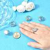 Tarnish Resistant Stainless Steel Cuff Ring Findings X-PW-WG67428-05-2