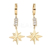 Star 304 Stainless Steel Dangle Earrings EJEW-L283-077G-1