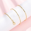 Brass Column Link Chain Necklaces NJEW-H086-04G-1