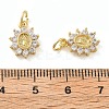 Brass Micro Pave Cubic Zirconia Pendants KK-C092-19D-G-3