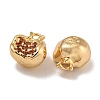 Brass Micro Pave Clear Cubic Zirconia Charms KK-U037-12G-06-2