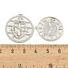 DIY Flat Round Brass Micro Pave Clear Cubic Zirconia Pendant Necklaces Making Kits KK-S386-38P-4
