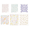5Pcs 5 Styles PVC Nail Art Stickers Decals MRMJ-FH0001-51-1