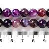 Natural Striped Agate/Banded Agate Beads Strands G-Z060-A01-B12-5