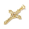 Brass Micro Pave Cubic Zirconia Pendants KK-A212-10E-G-2