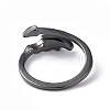 Alloy Wing Open Cuff Ring for Women RJEW-K239-17D-B-2