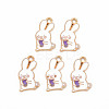 Alloy Enamel Pendants ENAM-N054-66B-NR-1