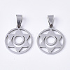 Non-Tarnish Chakra Theme 201 Stainless Steel Pendants STAS-N089-50P-1