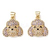 Brass Micro Pave Cubic Zirconia Pendants KK-M240-12-2