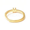Clear Cubic Zirconia Initial Letter Adjustable Ring RJEW-C052-01G-H-3