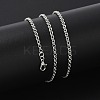 Brass Double Link Chains Necklaces for Women NJEW-D302-37P-2
