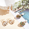 3 pairs 3 style Natural Shell Dangle Earrings with Plastic Pearl Beaded EJEW-AN0003-49-5