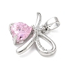 Brass Micro Pave Cubic Zirconia Pendants KK-N254-225P-2