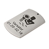 Non-Tarnish 304 Stainless Steel Pendants STAS-C098-01A-P-2