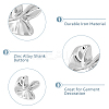 24Pcs 3 Style Irregular Flower Shape 1-Hole Zinc Alloy Shank Buttons BUTT-HY0001-01P-5