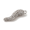 Rack Plating Brass Micro Pave Cubic Zirconia Pendant KK-A229-03B-P-2