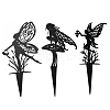 Iron Fairy Garden Stakes AJEW-Z050-01B-1