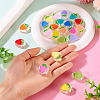 22Pcs 11 Colors Transparent Enamel Acrylic Beads TACR-TA0001-59-6