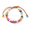 Adjustable Nylon Thread Braided Bead Bracelets BJEW-SZ0001-42C-1