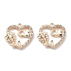 Brass Micro Pave Clear Cubic Zirconia Pendants KK-M102-34G-1