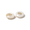Natural Freshwater Shell Flat Round Beads SHEL-C009-01B-2