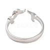 Dog Brass Open Cuff Rings for Women RJEW-S416-01G-3
