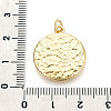 Brass Flat Round & Face Pendants KK-T080-07G-3